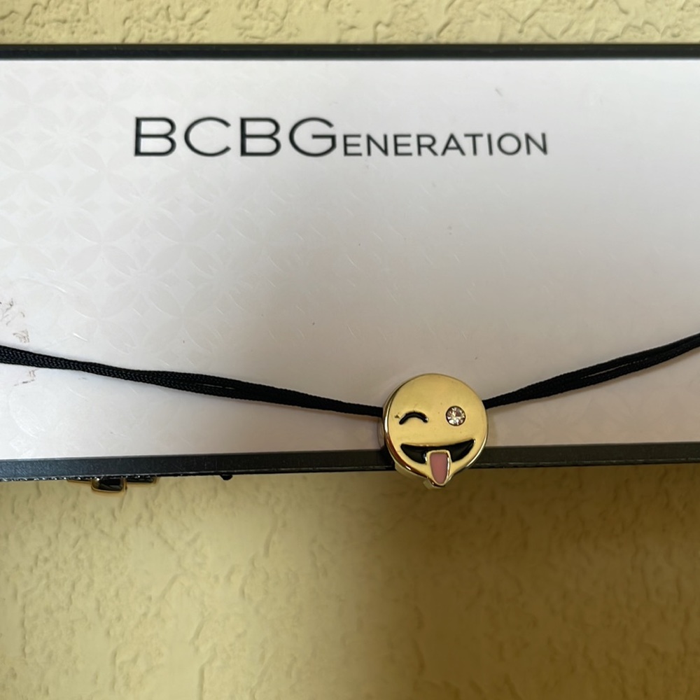 BCBGeneration Emoji adjustable cord necklace
